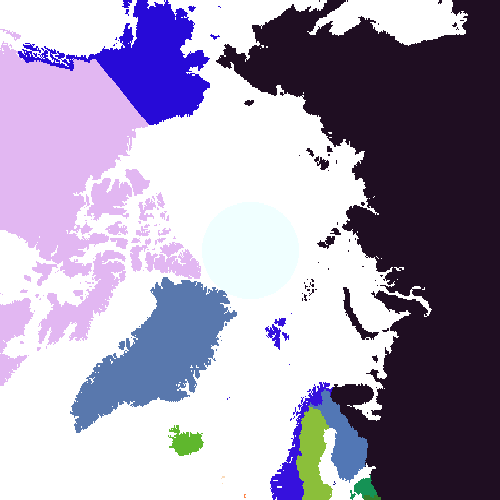 استخدام المراجع المكانية القطبية عند تقديم خريطة