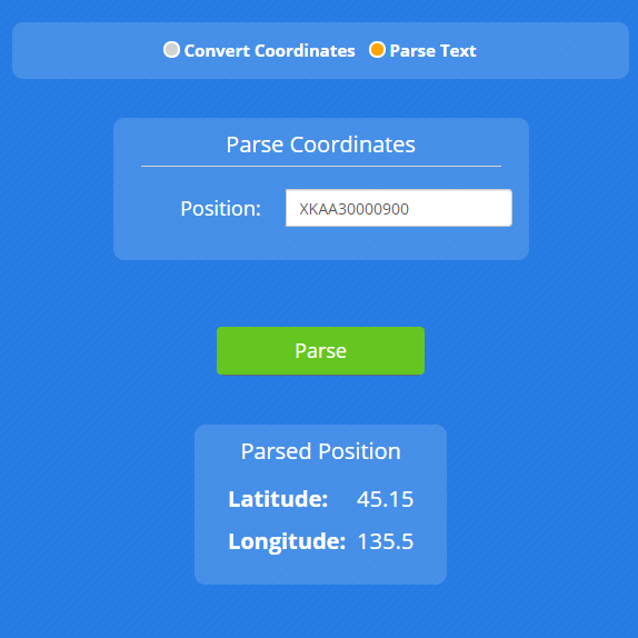 Parse Georef
