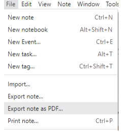 Step 1: Export Notes from Evernote to PDF